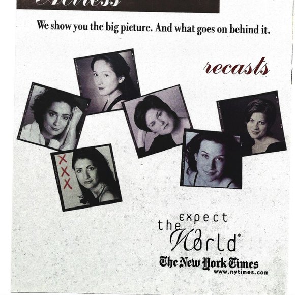 The New York Times Actress Big Picture AD 1990s  Vintage Print Ad - Picture 2 of 2